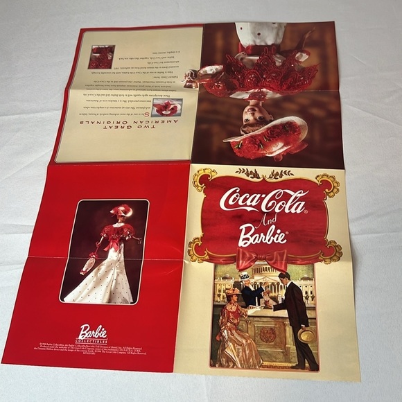 Coca Cola X Barbie Doll Poster Soda Fountain Sweetheart Barbie - Picture 2 of 2